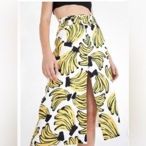 Farm Rio Bossa Banana Skirt Medium Anthropologie